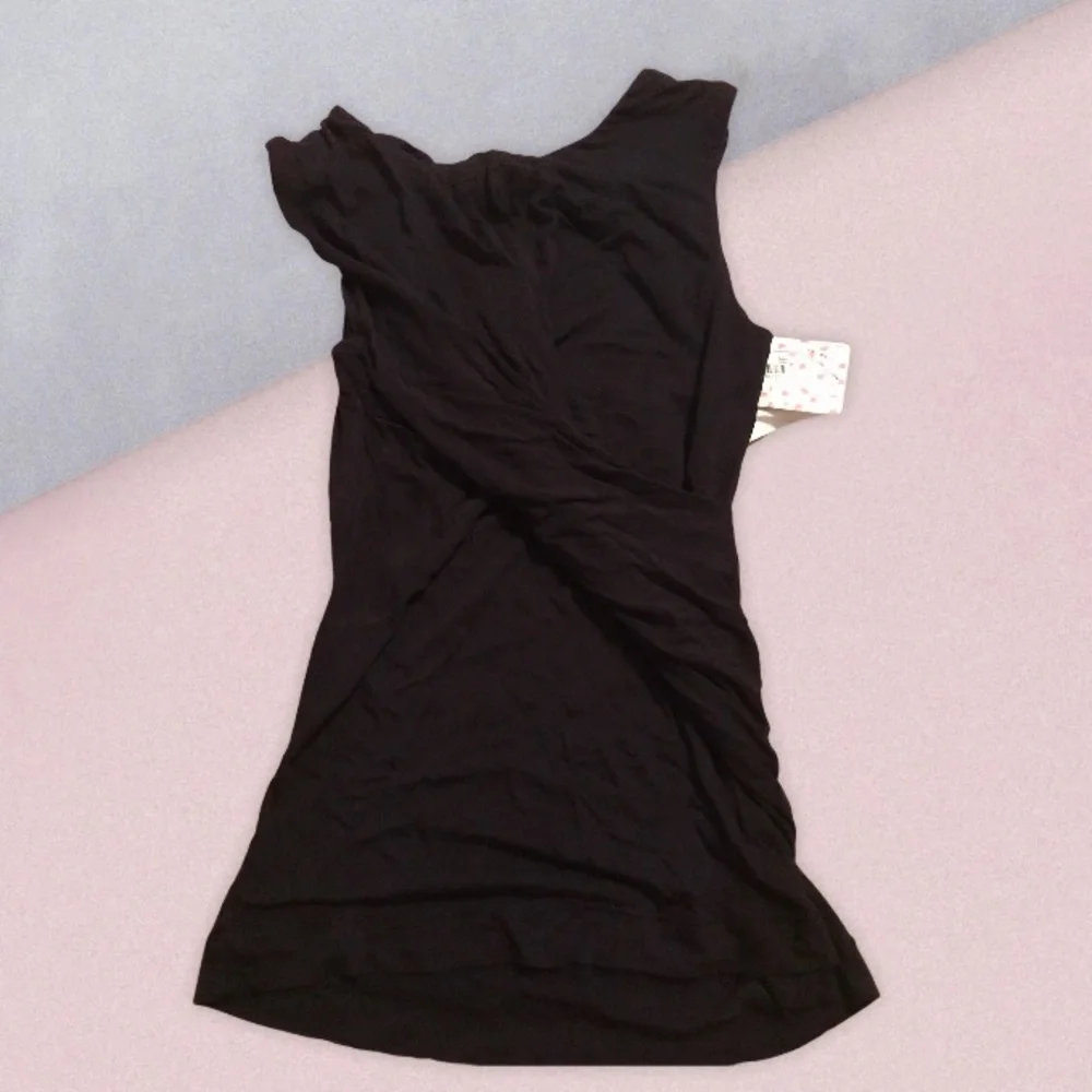 Free People Black Criss Cross Style Top Retro Vintage Deadstock NWT NEW Classic